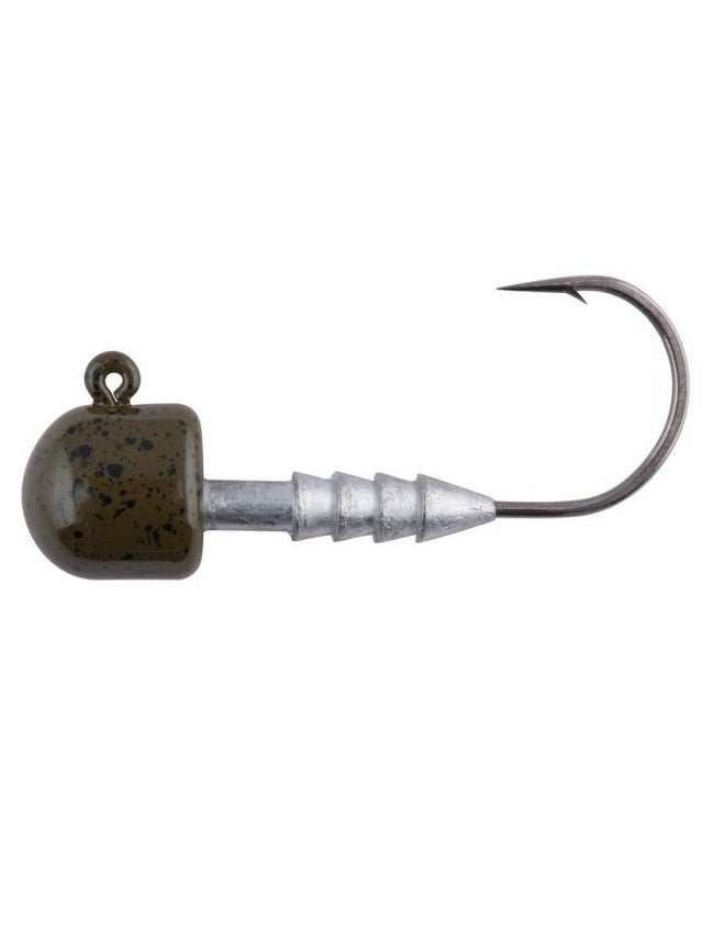 Berkley Half Head Jig Head - Green Pumpkin - 1/16oz - #1 Hook - 8 Pack