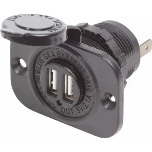 Blue Sea - Dual USB Charger Socket 1016 - BSS1016 Black