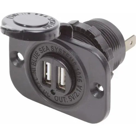 Blue Sea - Dual USB Charger Socket 1016 - BSS1016 Black