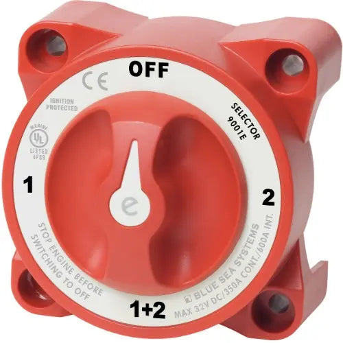 Blue Sea - Standard Battery Switches 9001E - 4POS 350A W/FD