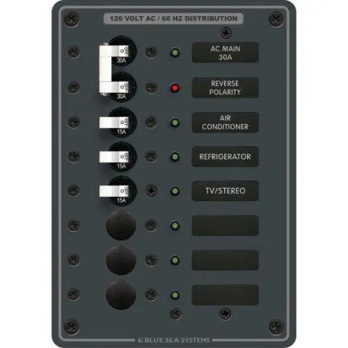 Blue Sea - AC Main Circuit Breaker Panels 8077 - BSS 8077 Main Only