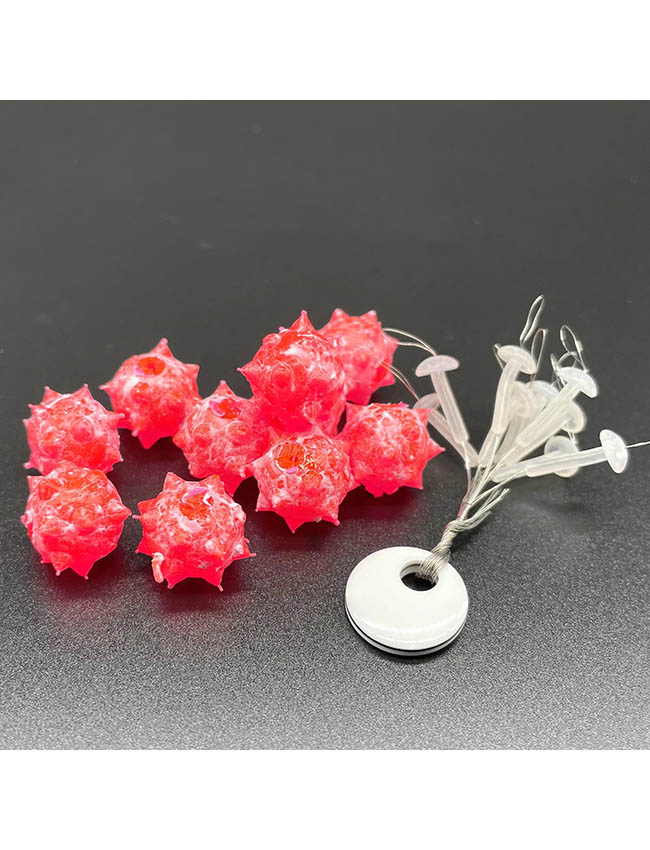 BNR Tackle BurrBeads - Mottled Red - 12.5mm - 10 pack