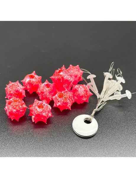 BNR Tackle BurrBeads - Mottled Red - 12.5mm - 10 pack