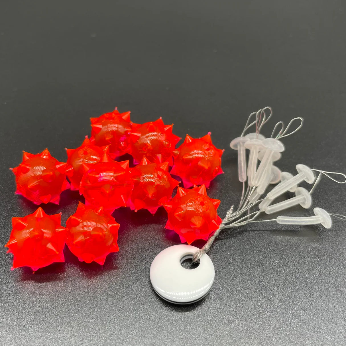 BNR Tackle BurrBeads - Red - 12.5mm - 10 pack