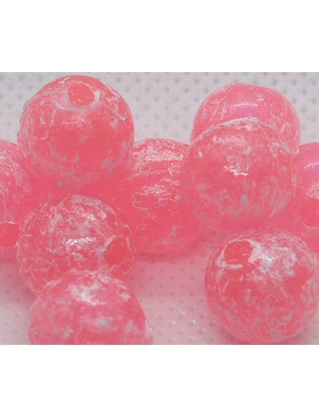 BNR Tackle Soft Beads - Mottled Pink - 12mm - 10pk