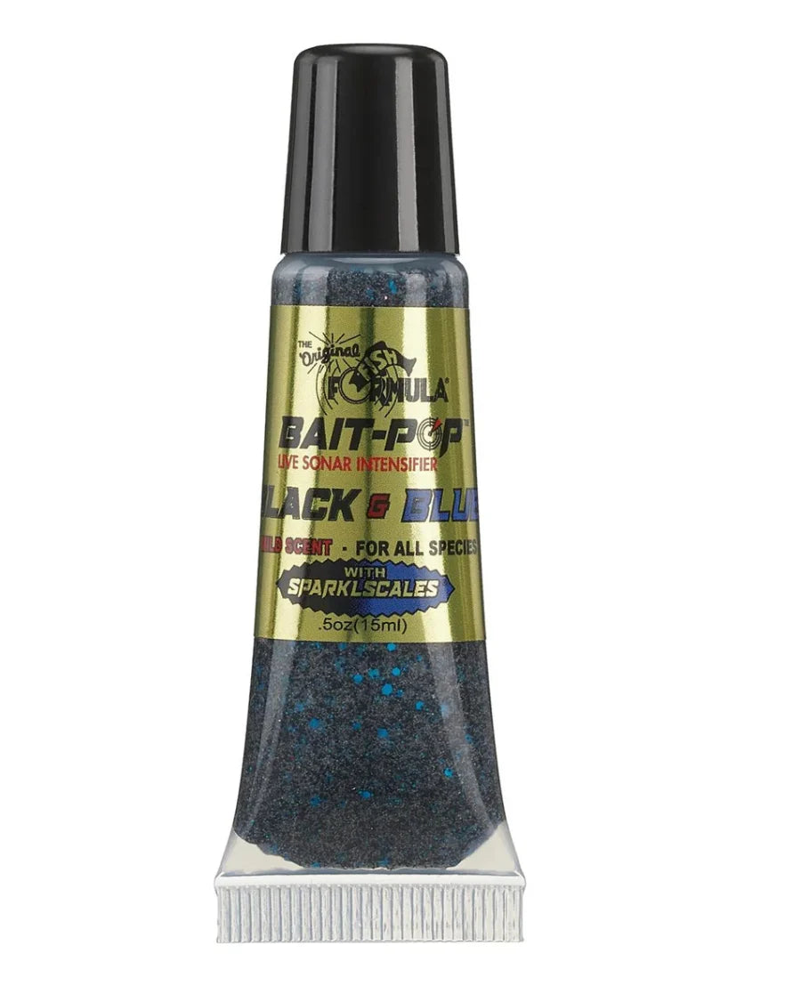 The Original Fish Formula Bait Pop - Black & Blue with Sparklscales