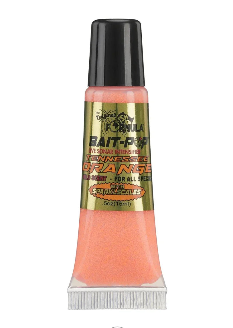 The Original Fish Formula Bait Pop - Tennessee Orange with Sparklscales