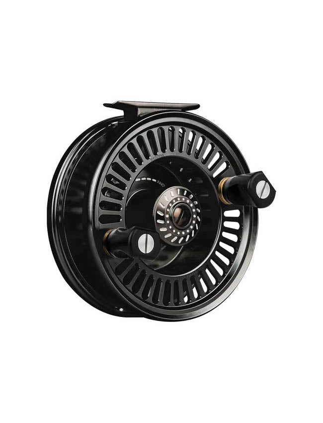 Amundson Trend X5 Mooching Reel - Gunsmoke w/ Paddle Handle - 30lb Mono Lo-Vis with Backing