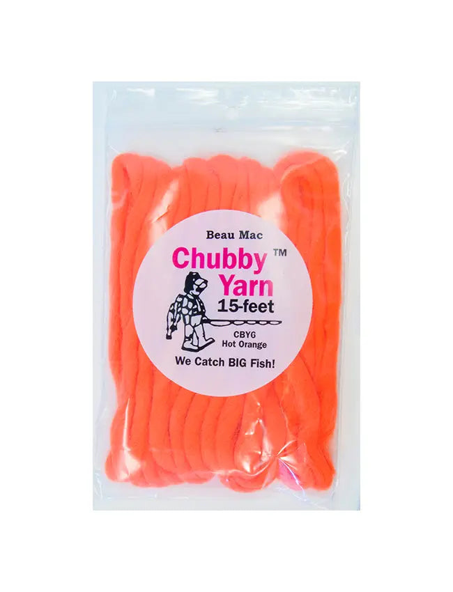 Beau Mac Chubby Yarn 15' - Hot Orange