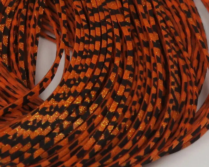 Hareline Barred Crazy Legs - Orange/Gold Flake #271 Hareline Dubbin