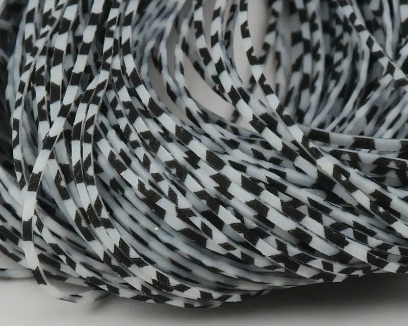 Hareline Barred Crazy Legs - White/Pearl Flake #377 Hareline Dubbin
