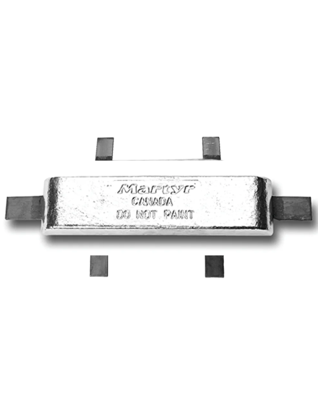 Martyr Anode Hull Zinc - 6 x 3 1/2 x 1 - Steel