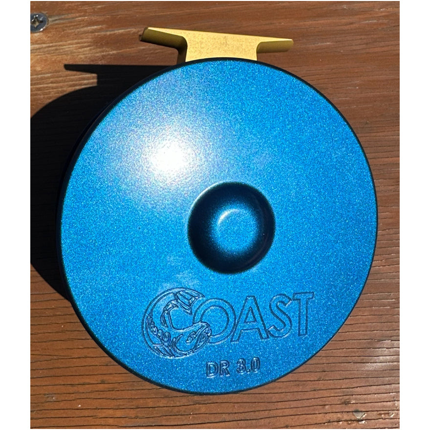 Coast DR3 Mooching Reel - Blue/Gold with Paddle Handles