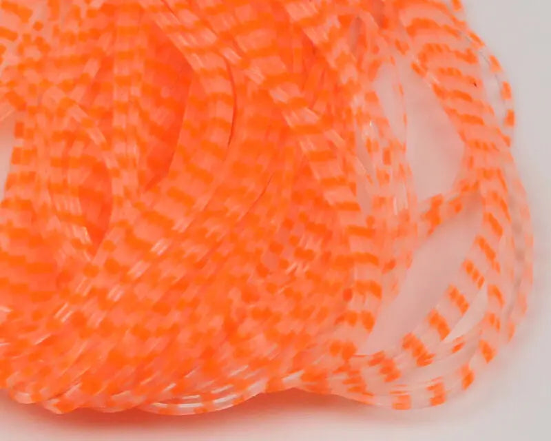 Hareline Chicone's Micro Crusher Legs - Fl Orange Barred Clear #2 Hareline Dubbin