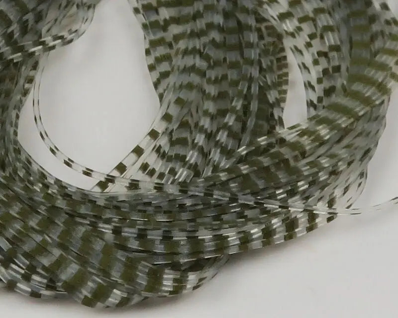 Hareline Chicone's Micro Crusher Legs - Olive Barred Clear #4 Hareline Dubbin