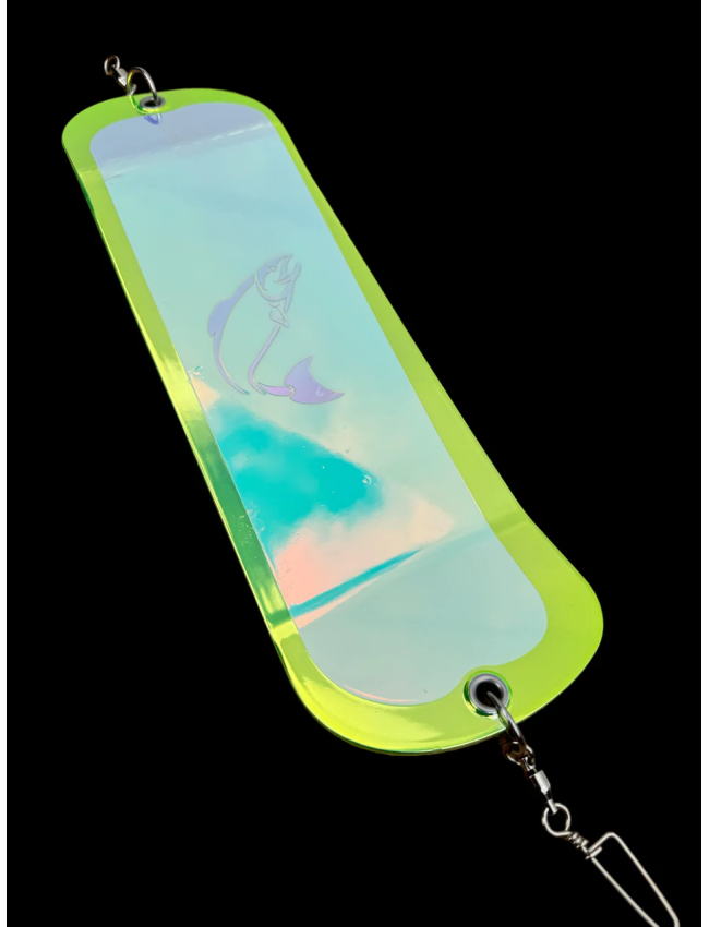 West Coast Fishing Tackle Electro Mirror Flasher - Chartreuse 1605 UVELMFL-CH