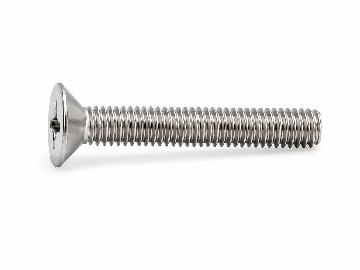 Stainless Steel Flat Head Machine Screws Multiple Sizes & Lengths
