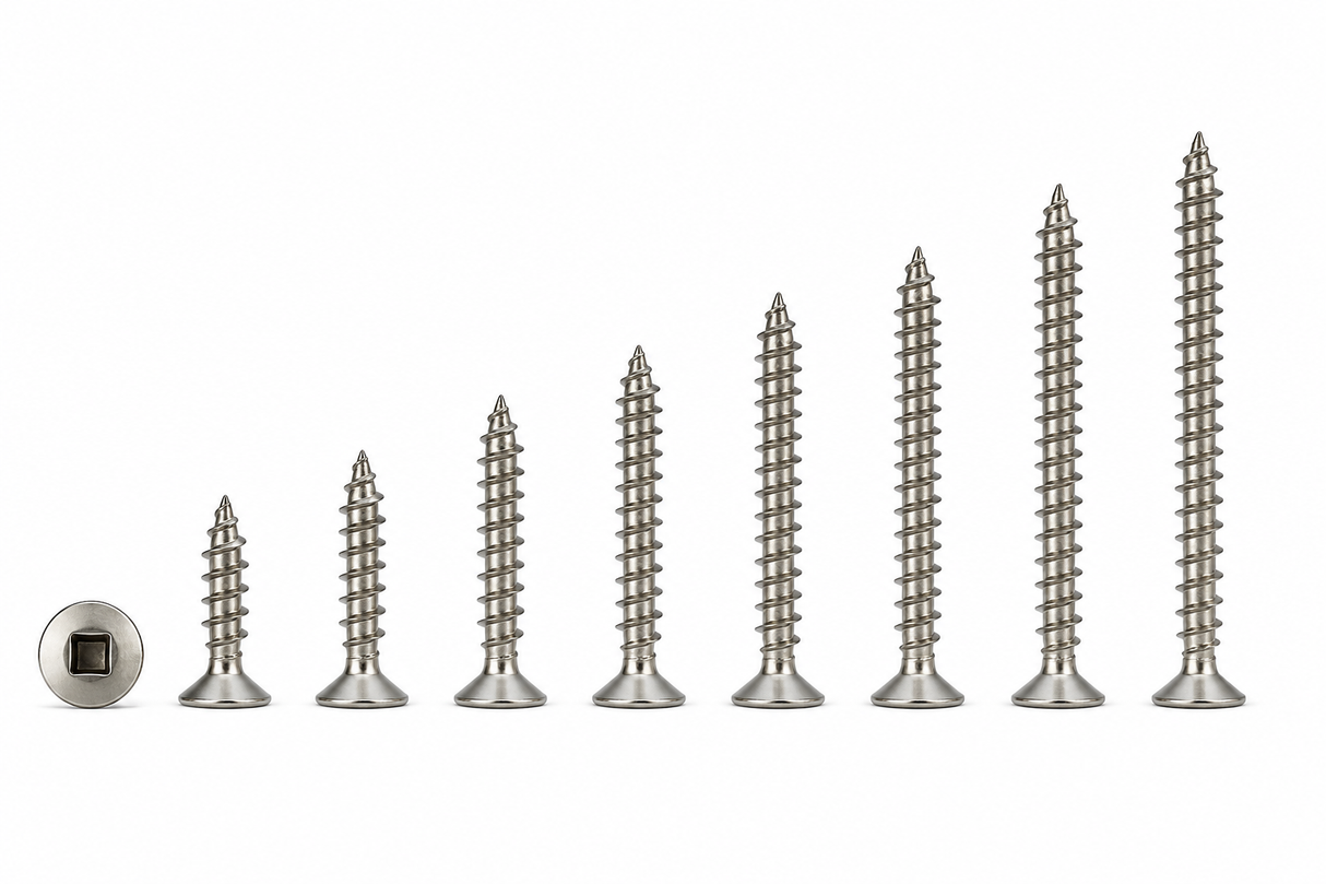 Stainless Steel Oval Head Wood Screws Multiple Sizes & Lengths