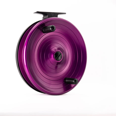 Kingpin Kinetic 500 Centerpin Reel - Purple & Black with Black handles