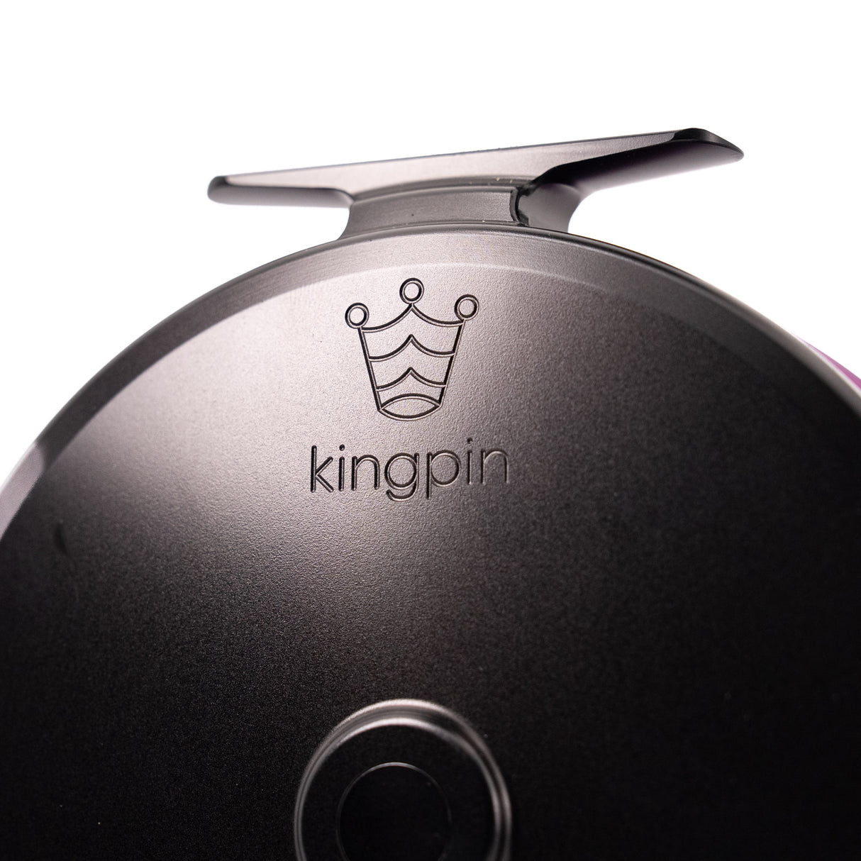 Kingpin Kinetic 500 Centerpin Reel - Purple & Black with Black handles