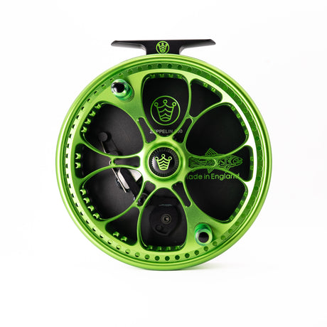 Kingpin Zeppelin 500 Bear Face Centerpin Reel - Green & Black with Green handles