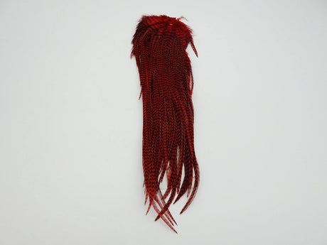 Hareline Half Grizzly Saddle - Red #310 Hareline Dubbin