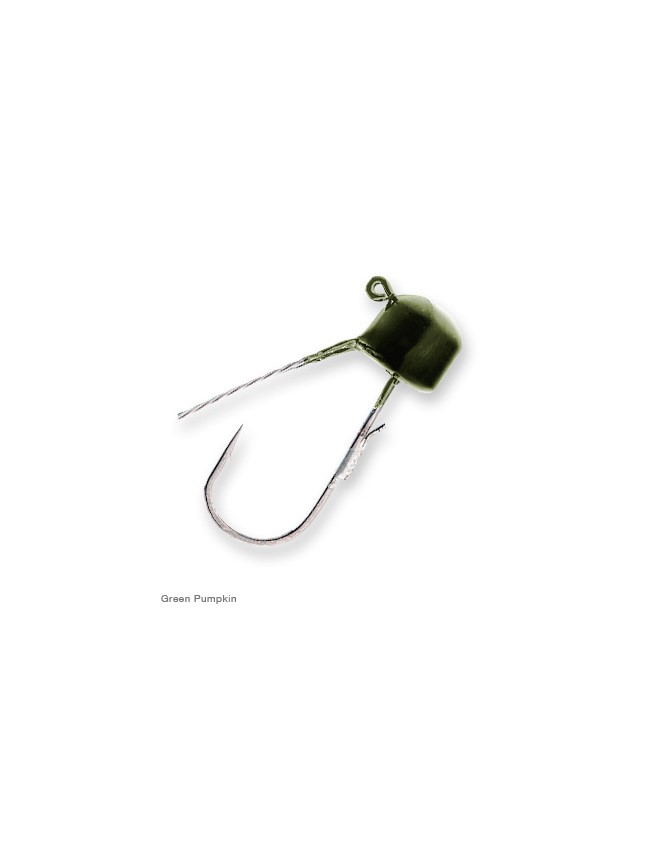 Z-Man Finesse ShroomZ Weedless Ned Rig Jigheads - 1/10oz - Green Pumpkin FJHW110-01