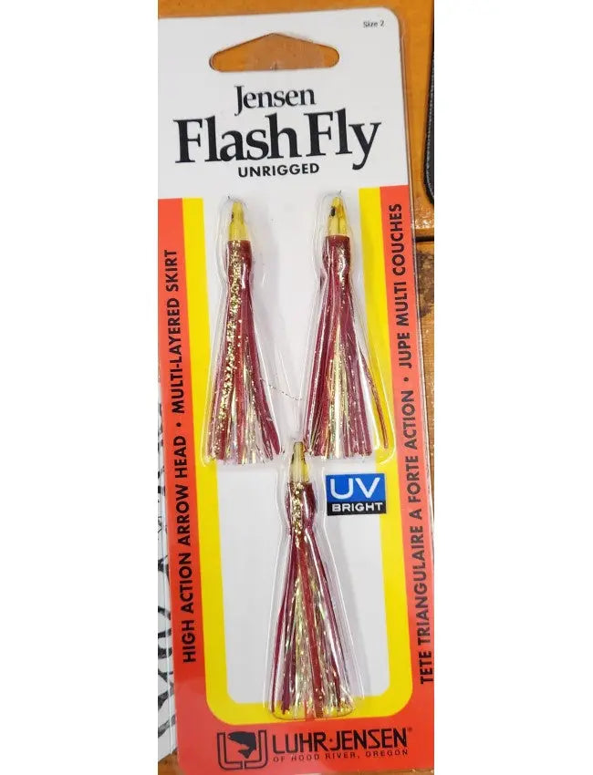 Luhr Jensen Unrigged 2.5" Flash Fly 3 Pack - Fish Candy Raspberry 2240-002-1508