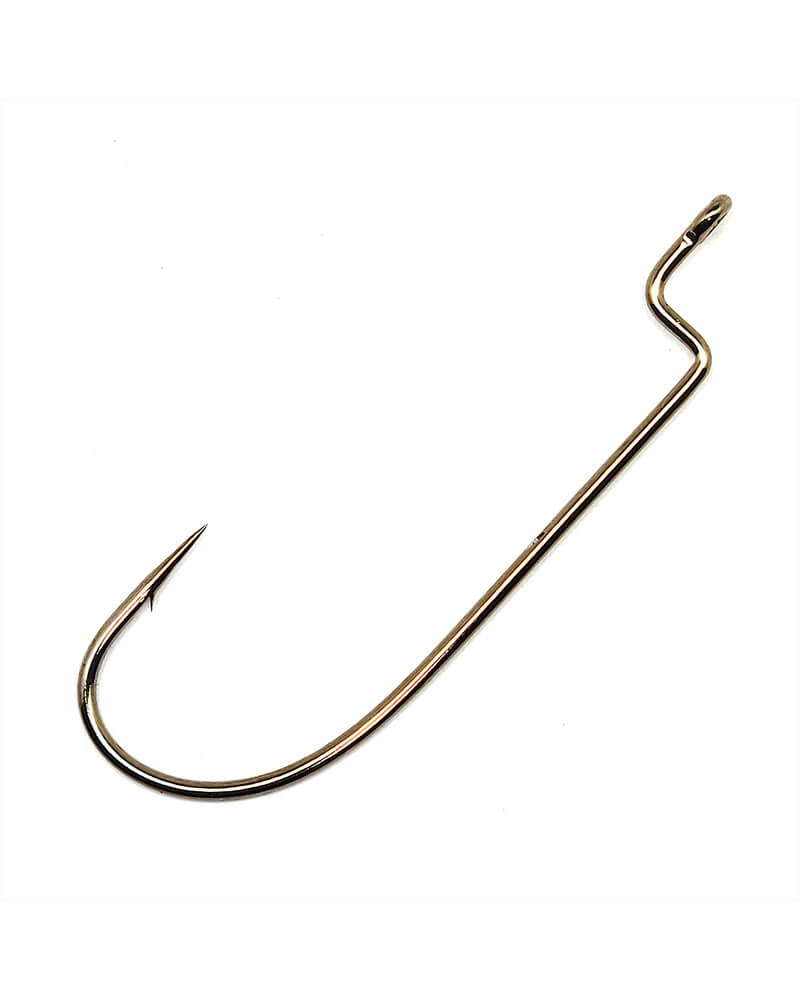 Gamakatsu Worm Hook, Offset Shank, O'Shaughnessy Bend 07109 - Bronze - #2