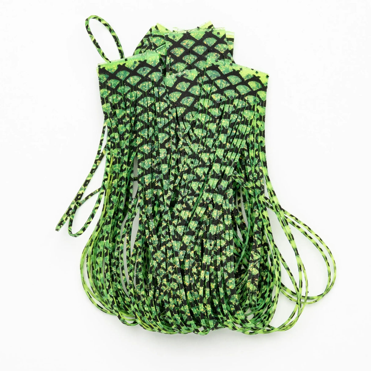 Hareline Barred Crazy Legs - Frog Green/Pearl Flake #146 Hareline Dubbin