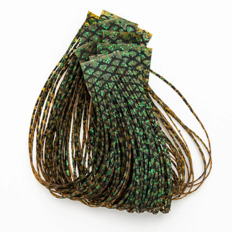 Hareline Barred Crazy Legs - Olive/Green Flake #263 Hareline Dubbin