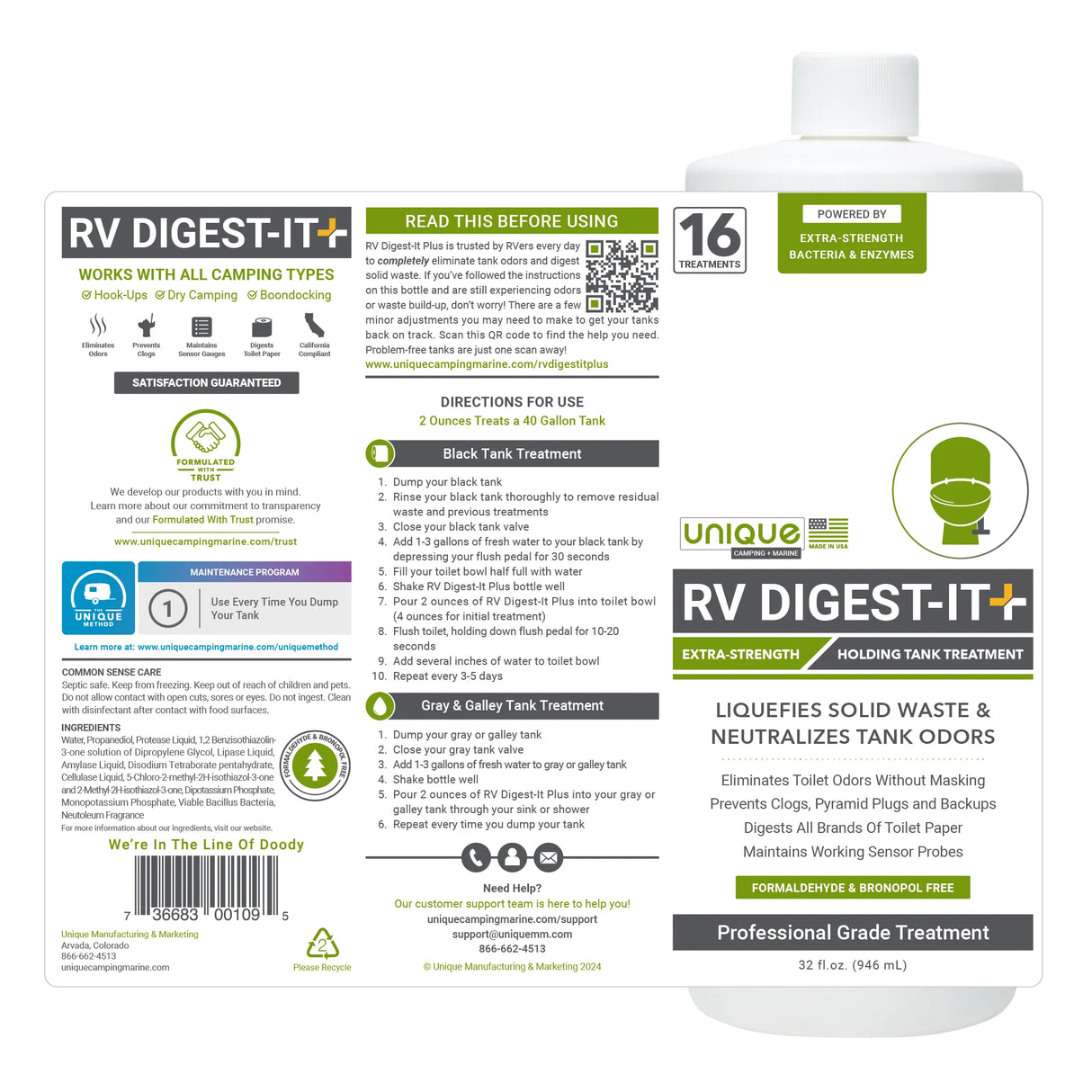 4. RV Digest-It+ Extra Strength Holding Tank Treatment