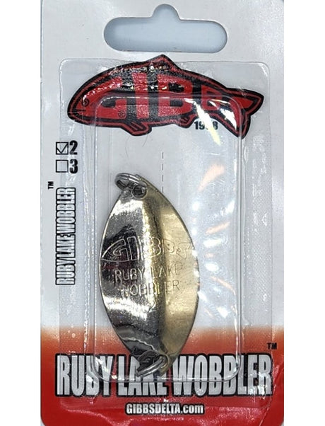 Gibbs Delta Ruby Lake Wobbler - 50/50 Nickel/Brass 0255-2FFNB - #2