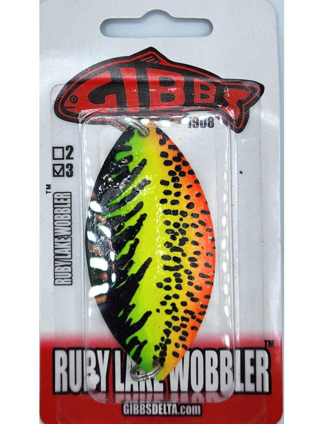 Gibbs Delta Ruby Lake Wobbler - Fire Tiger 0255-2FTGR - #2