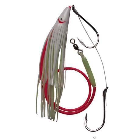 Gibbs Guide Series Halibut Rig 11/0-11/0 Single Hooks with White Skirt 26301