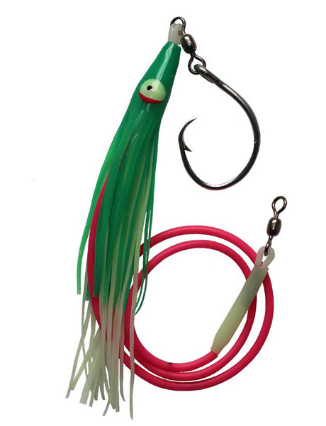 Gibbs Guide Series Halibut Rig 16/0 Circle Hook with Green Skirt 26402