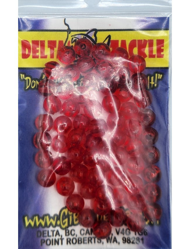 Delta Tackle Beads - Red 58205 - 6mm - 60 pack