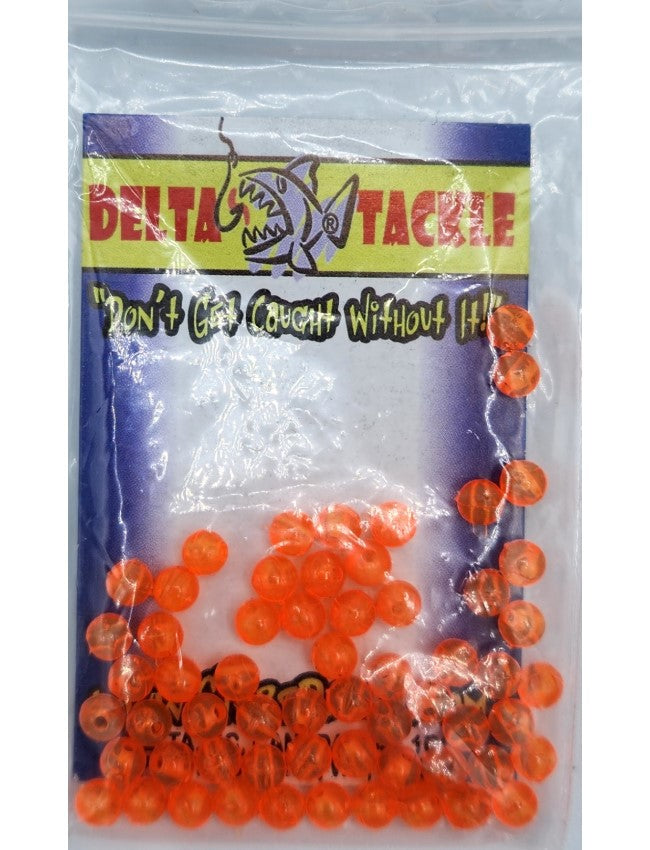 Delta Tackle Beads - Orange 58305 - 8mm - 30 pack