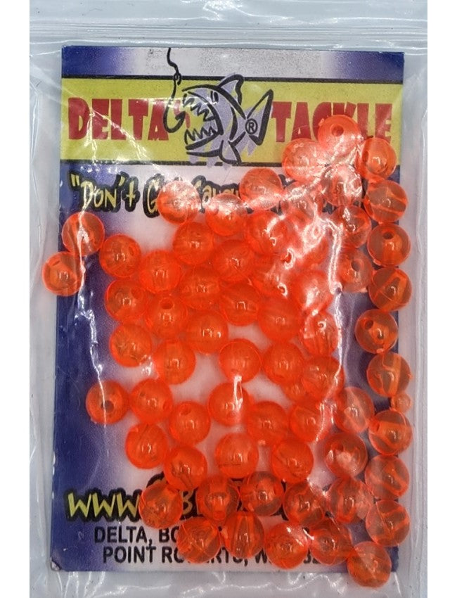 Delta Tackle Beads - Orange 58305 - 6mm - 60 pack