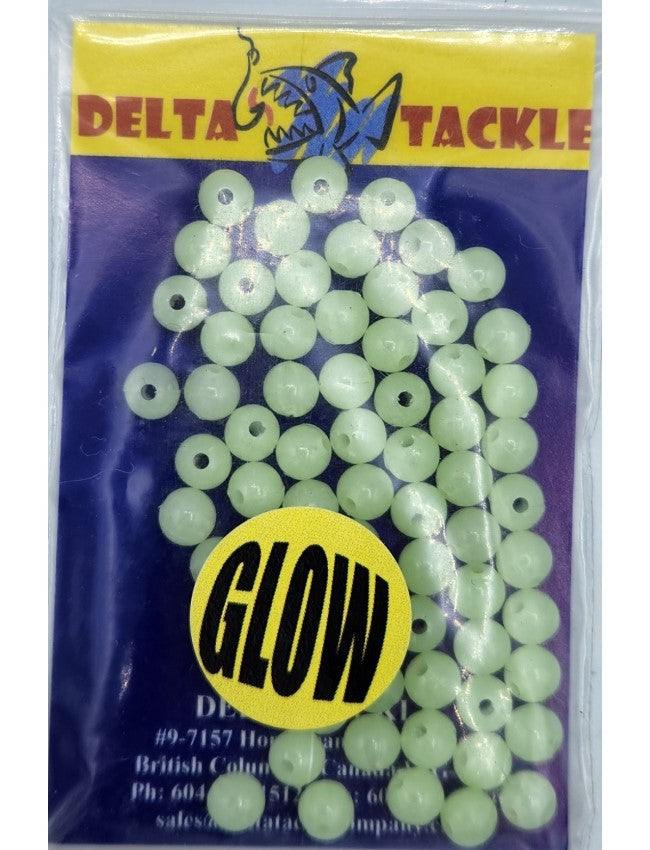 Delta Tackle Beads - Glow 5mm 60 pack 58605