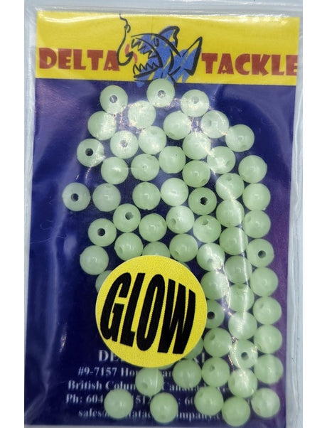 Delta Tackle Beads - Glow 5mm 60 pack 58605