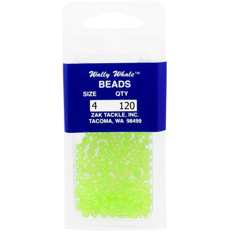 Zak Tackle Beads - Chartreuse Z-BEADSC4 - #4 - 120 pack