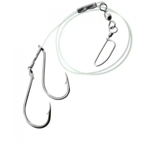 Gibbs Halibut Rig - Perlon w/ Snap 9/0 Single Hooks 0224P-9090