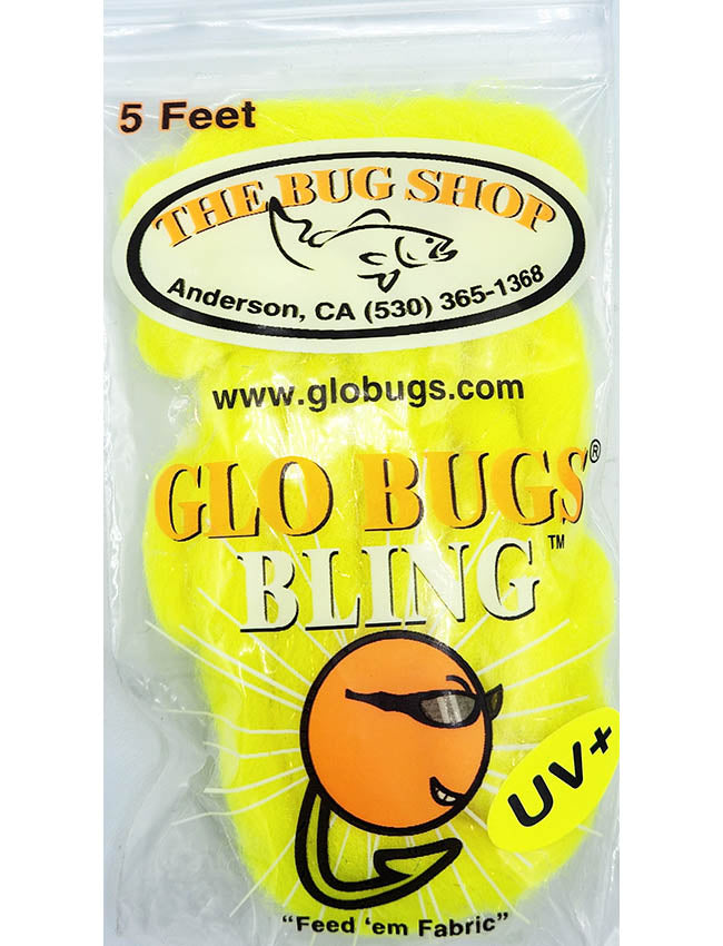 Glo Bugs Bling Yarn - Chartreuse 5'