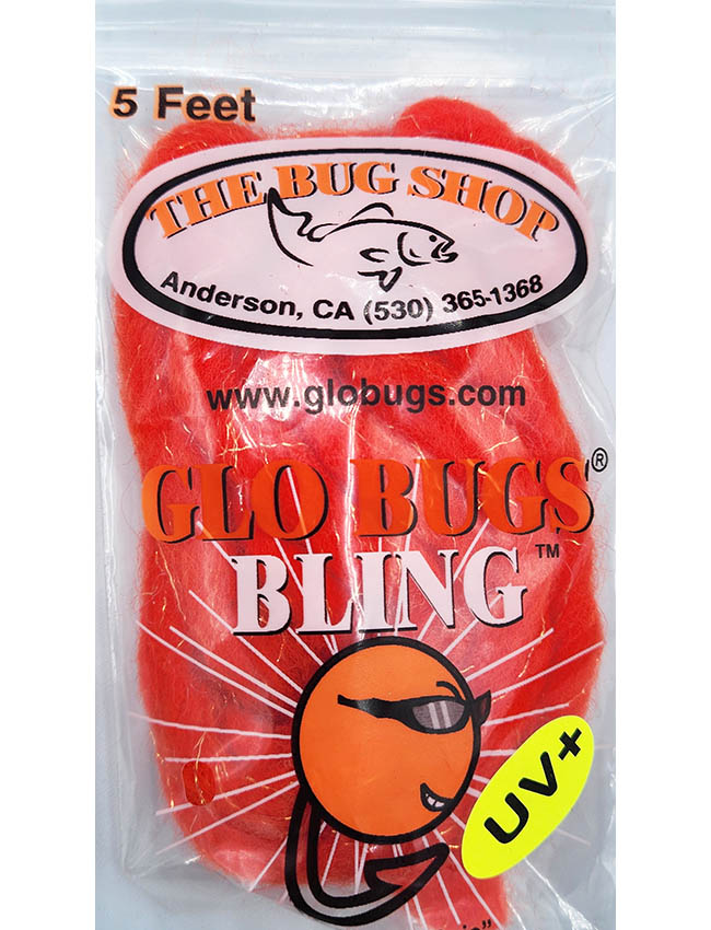Glo Bugs Bling Yarn - Flame 5'