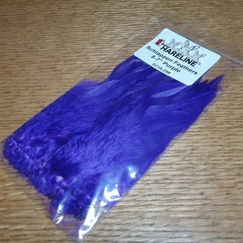 Hareline Schlappen Feathers 5-7 Inch – Purple AVAILABLE AT TROUTLORE FLY TYING STORE AUSTRALIA
