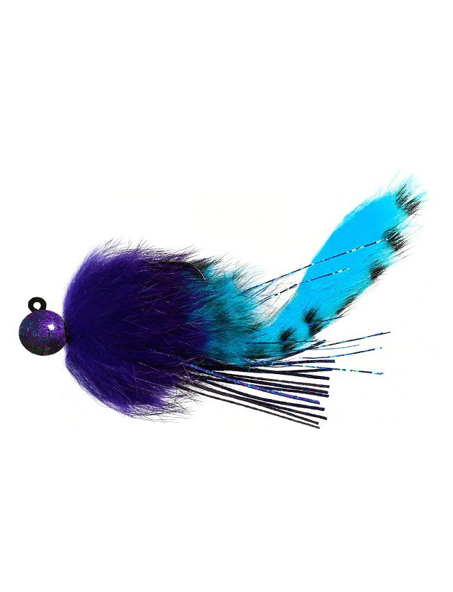 Hawken Aerojig - 3/8 oz Black with Purple Body & Blue Tail #2 ATJ38002
