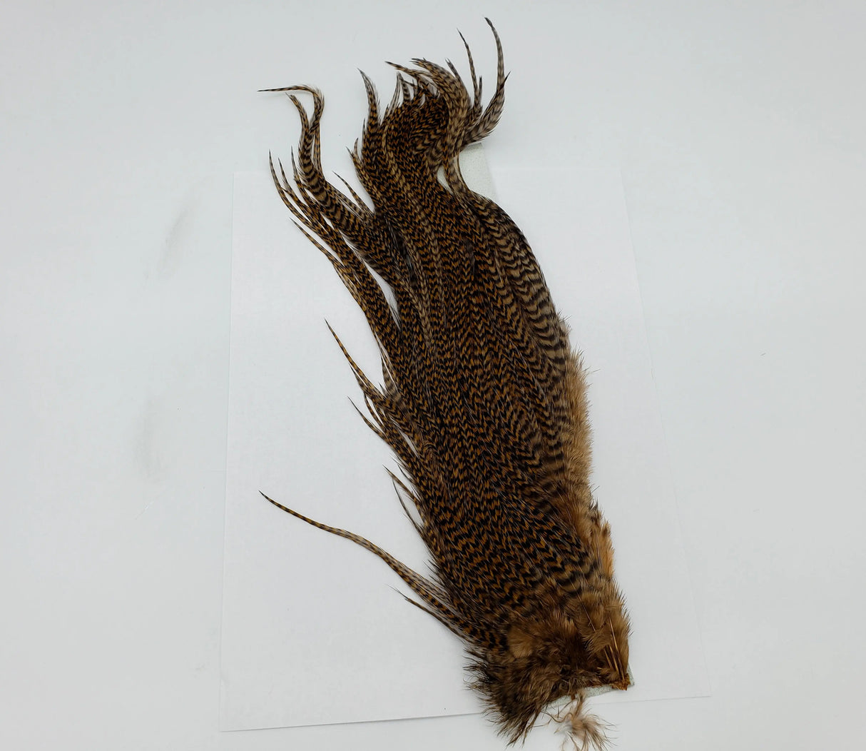 Hareline Half Grizzly Saddle - Tan #369 Hareline Dubbin
