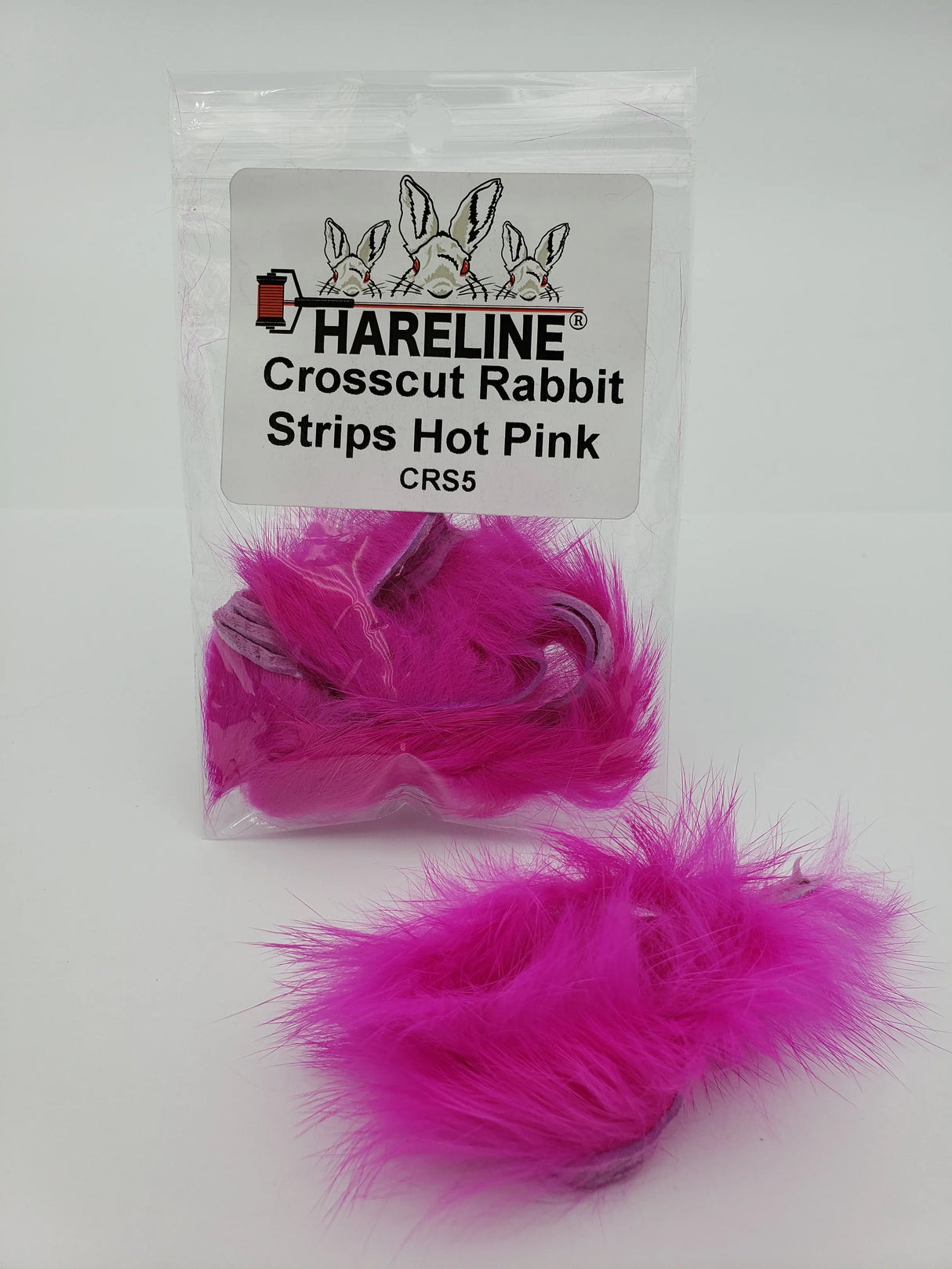 Hareline Crosscut Rabbit Strips - Hot Pink #5 Hareline Dubbin