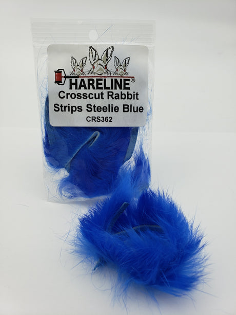 Hareline Crosscut Rabbit Strips - Steelie Blue #362